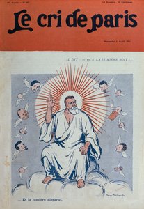 Caricature of Jean Jaures as God the Father, Front Cover Illustration from 